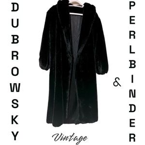WINTER SALE! Vintage Black Faux Fur Coat Size 12